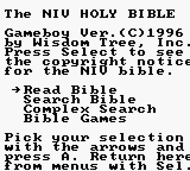 NIV Bible & the 20 Lost Levels of Joshua Title Screen